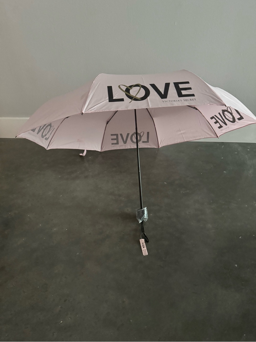 Victoria's Secret Pink LOVE Compact Umbrella - Foldable